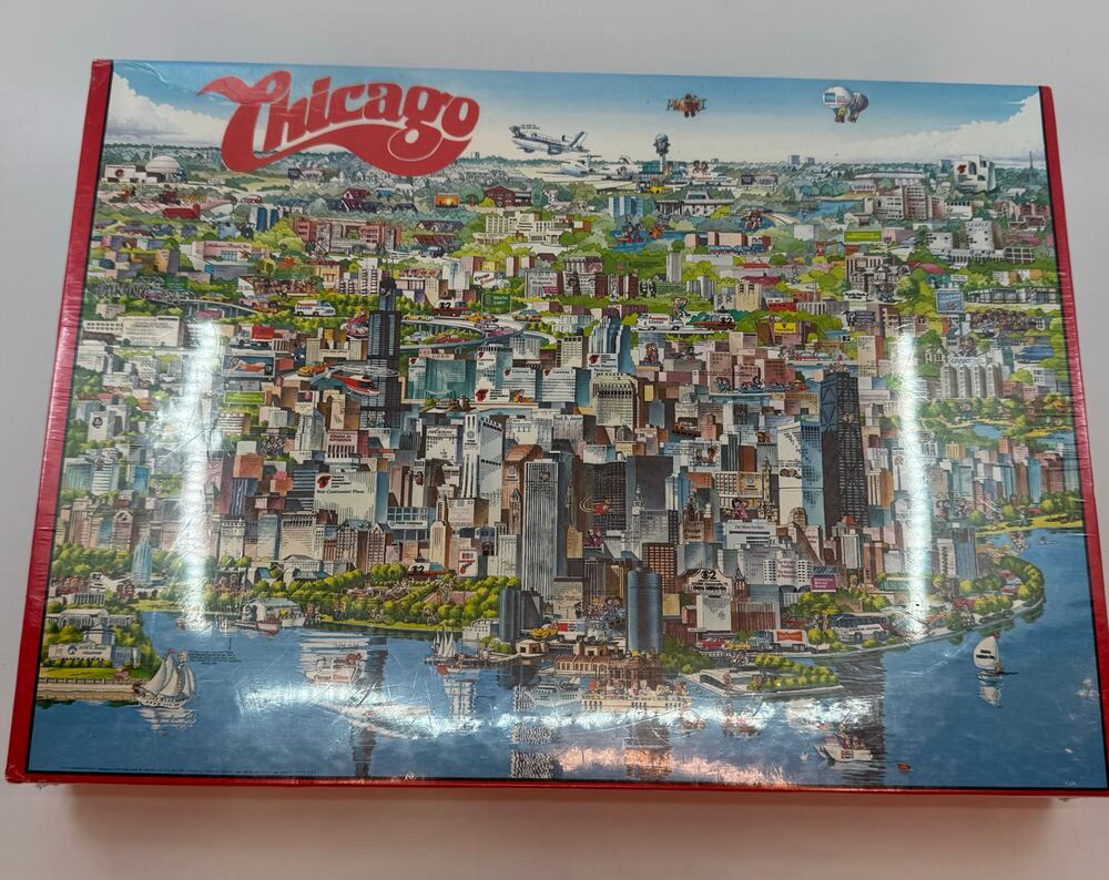 vintage FACTORY SEALED City of Chicago puzzle by Buffalo Games - NIB 504 pieces